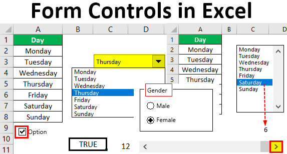 Controale de formulare în Excel
