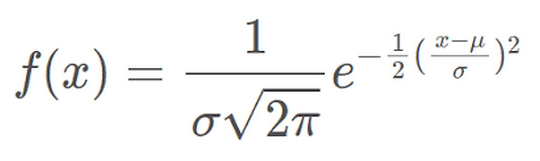 Fórmula de distribución normal